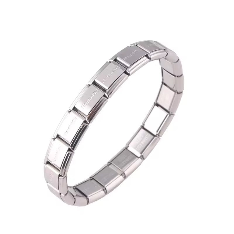 Combo Of 2 Men Bracelet Metal + Black