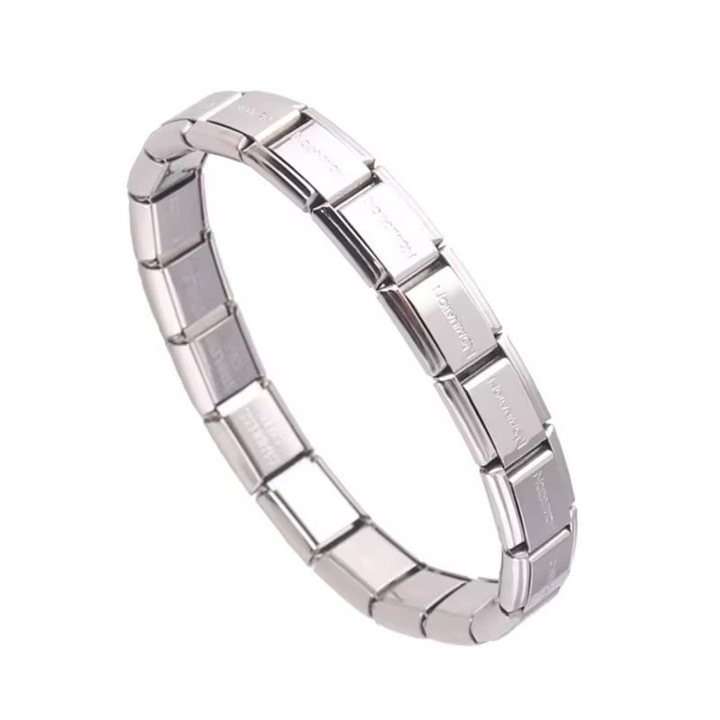 Combo Of 2 Men Bracelet Metal + Black